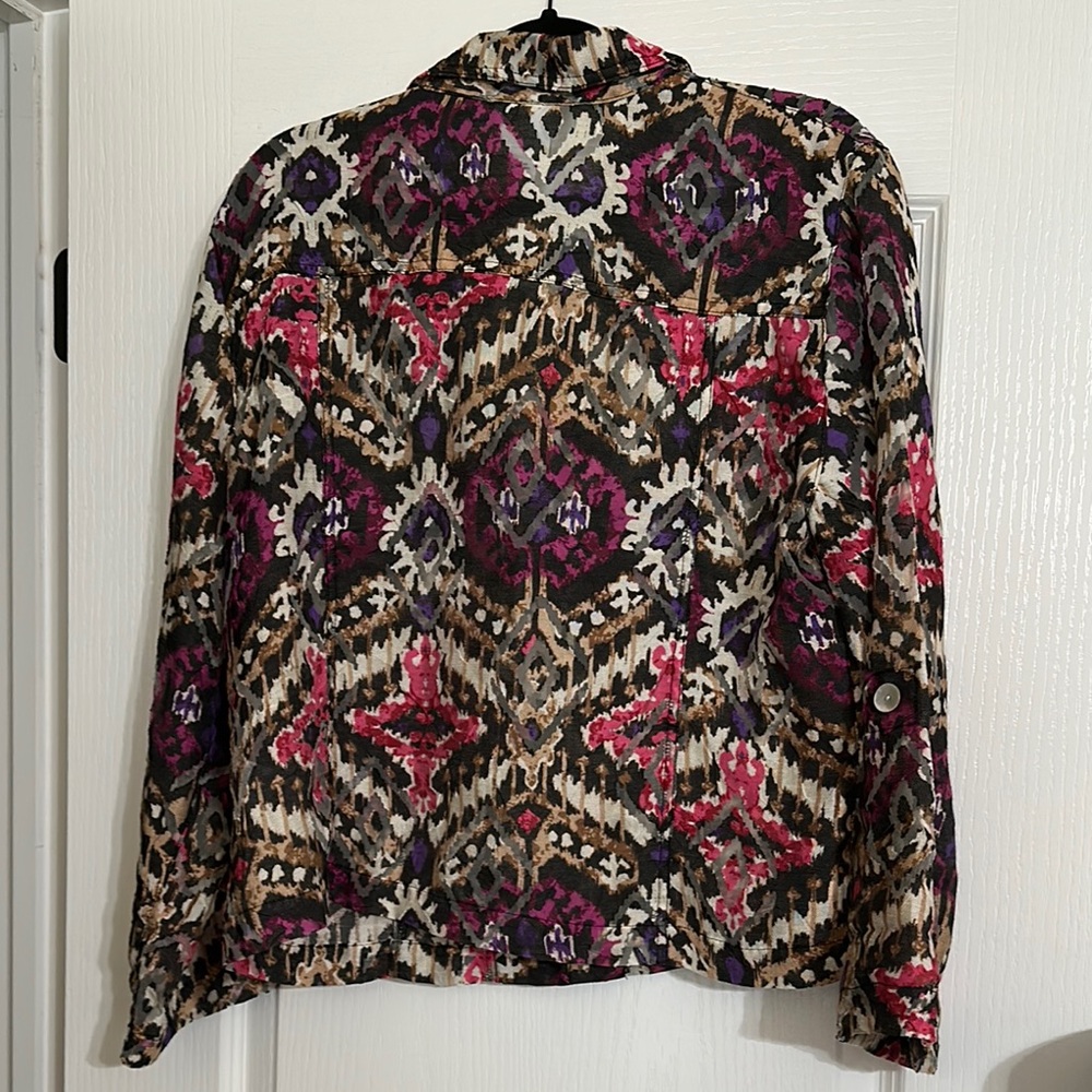 Ruby Rd. Black Button Down Shirt with Boxy Fit - Picture 6 of 7